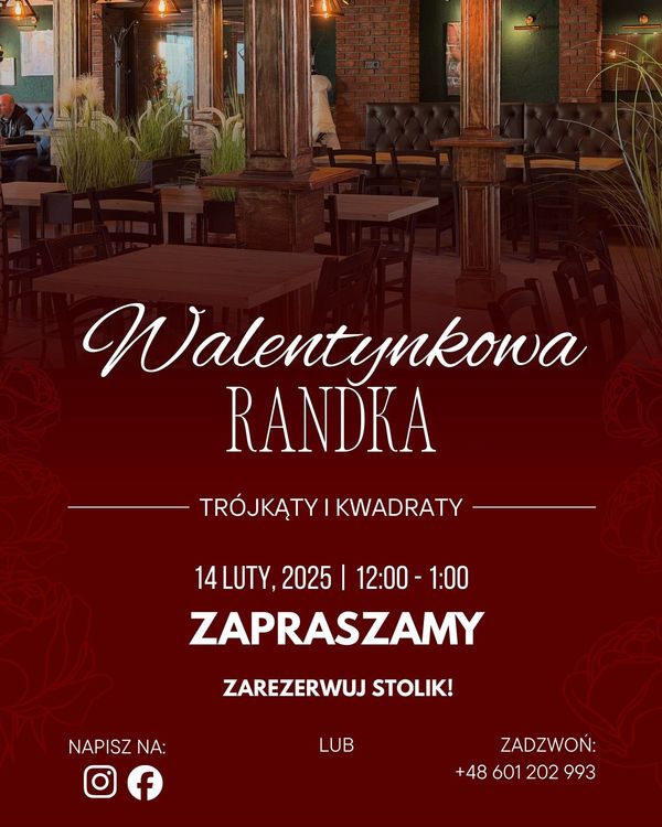 Walentynki w Trójkąty i Kwadraty Resto&Pub 