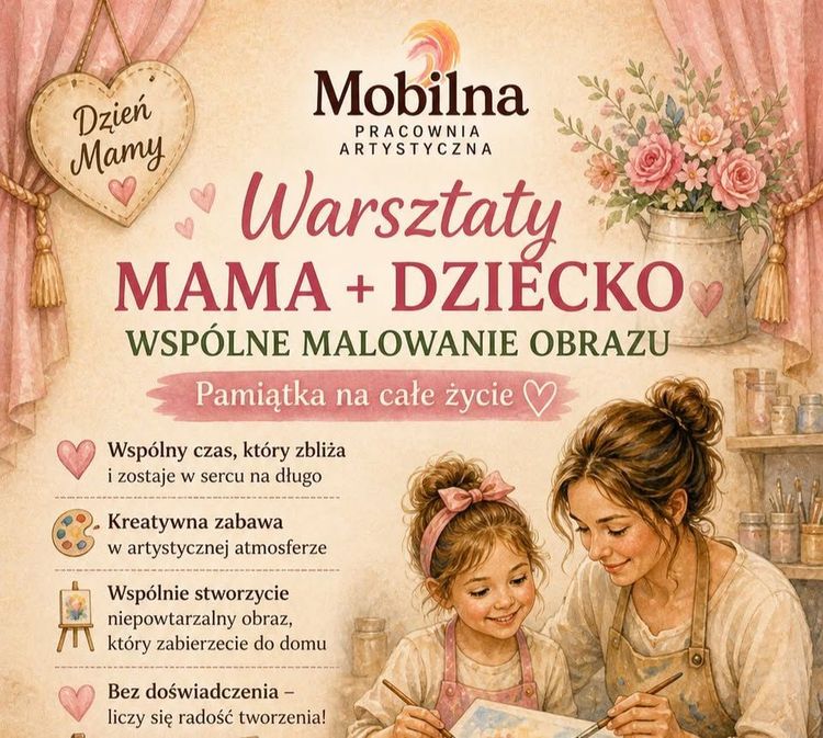 Dzień Matki – warsztaty malarskie mama + dziecko 💛🎨