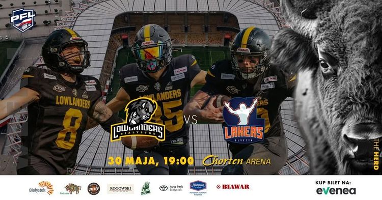 Mecz Futbolu Amerykańskiego / Lowlanders Białystok - AZS UWM Olsztyn Lakers _ SATURDAY NIGHT LIGHTS!