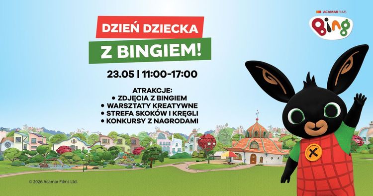 Spotkanie z Bingiem w Auchan Produkcyjna w Białymstoku – Dzień Dziecka pełen wrażeń