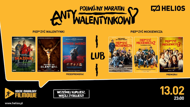  NOCNE MARATONY FILMOWE / MARATON ANTYWALENTYNKOWY - PIEP*ZYĆ WALENTYNKI!
