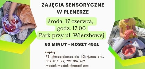 Zajęcia sensoryczne w plenerze dla dzieci w wieku 1-4 lata